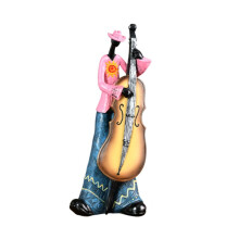 Jazzband-Spielerfiguren, Vintage-Musikerfigur, Kunstharzstatuen, Schreibtisch-Ornament, Retro-Skulptur, Heim- und Innendekoration E