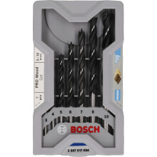 Bosch 7 x PRO Wood Twist Drill Bit Set (for Softwood, Hardwood, Diameter 3.0, 4.0, 5.0, 6.0, 7.0, 8.0, 10.0 mm, Professional Accessories Drill/Screwd