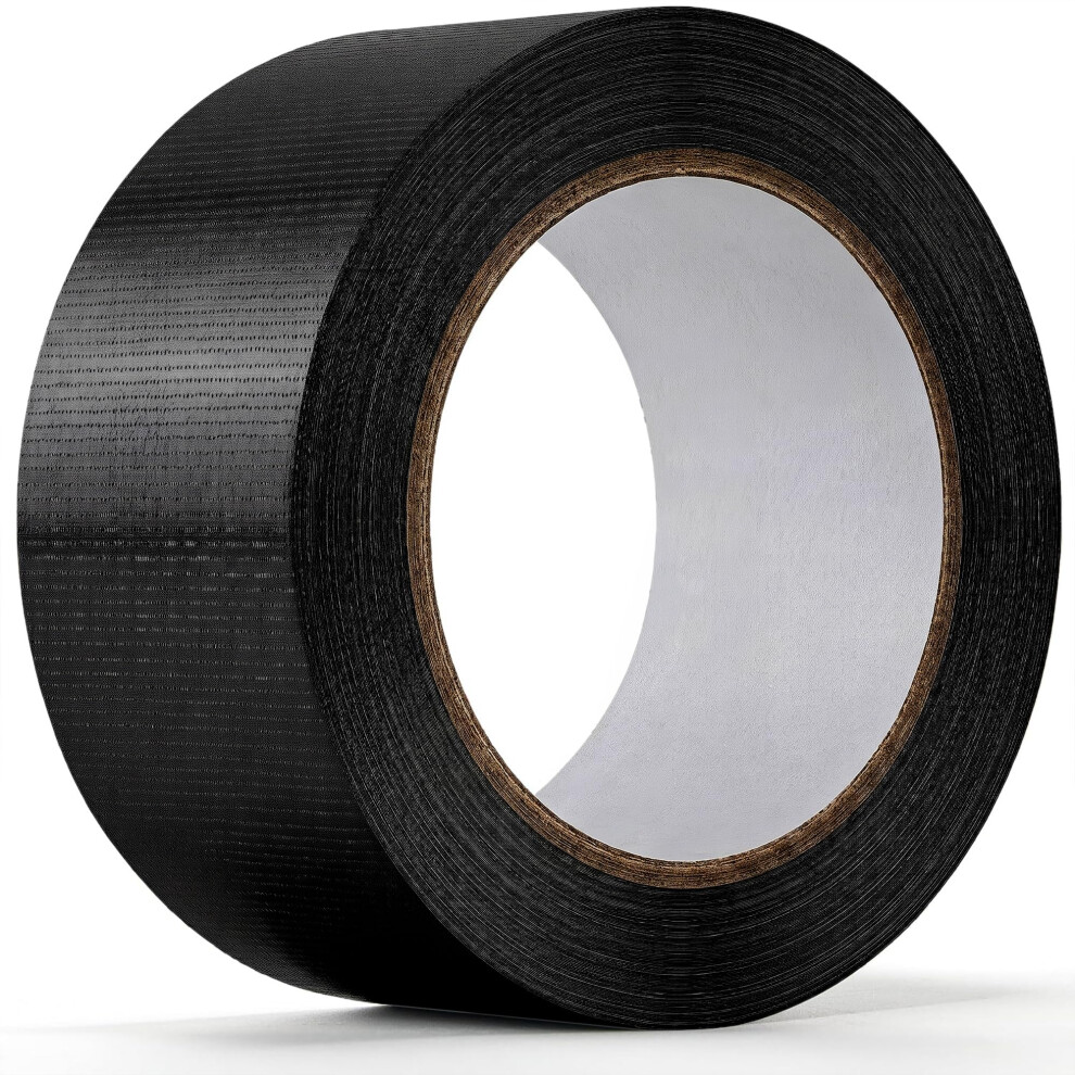 Roe Tenpo Black Duct Tape - 48Mm X 50M, Heavy Duty Gaffer Tape, Waterproof, Extra Strong Adhesive, Residue-Free, Ideal For Sealing, Wrapping, Plumbin 5000893115954