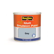 RUSTINS Matt Emulsion Paint Grey 250ml