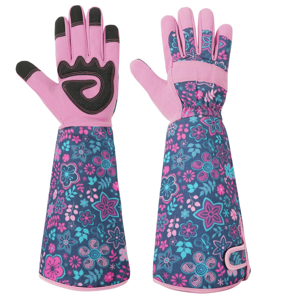Ainiv Long Gardening Gloves For Women, Pink Thorn Proof, Lightweight Garden Gloves For Outdoor Work (Medium) 6115774907302