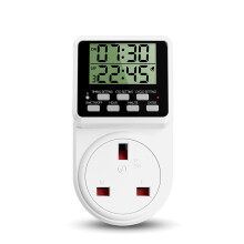 ORIDGET 24 Hour Digital Electric Timer Plug Socket UK with Countdown and On-Off Repeat Cycle Timer for Lights and Home Appliances, 13A / 240V