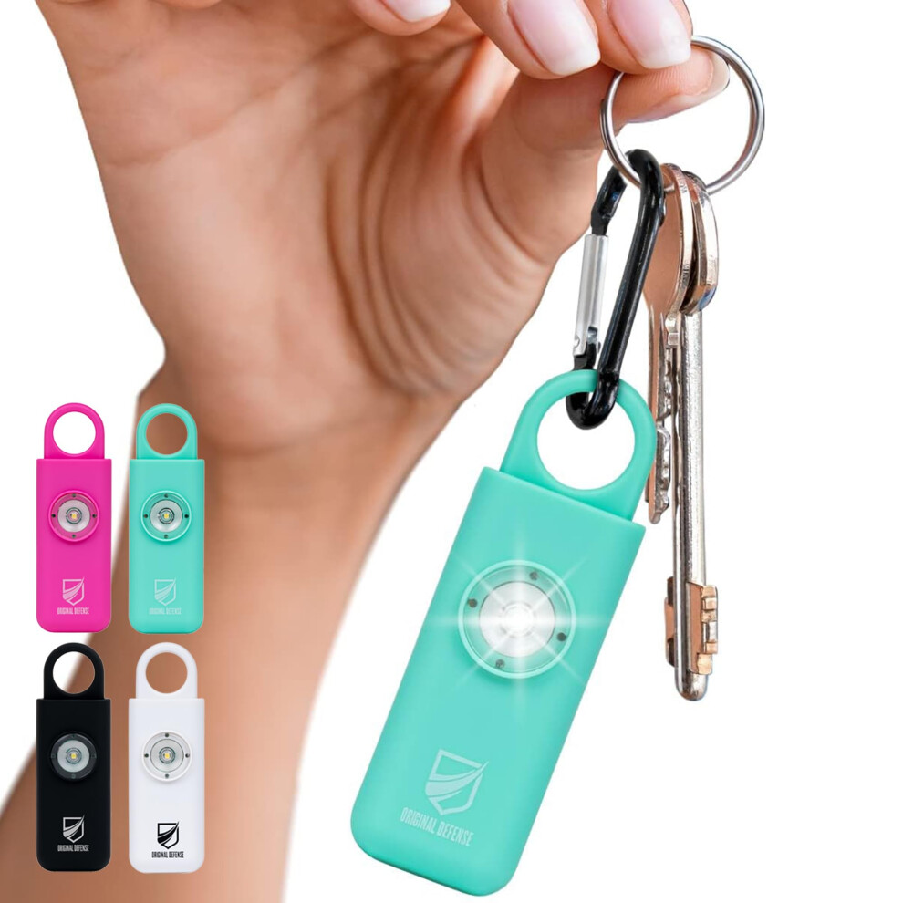 Original Defense Siren Self-Defense Alarm (Mint) - 130 Db Keychain Alarm With Led Strobe Light For Women, Children, And Elderly - Police Recommended 8686305633338