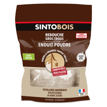 SINTO - Wood Filler - Powder filler - Fills large holes, cracks and splits - Excellent adherence - Odourless - Quick to dry - Indoors & Outdoors - 1K