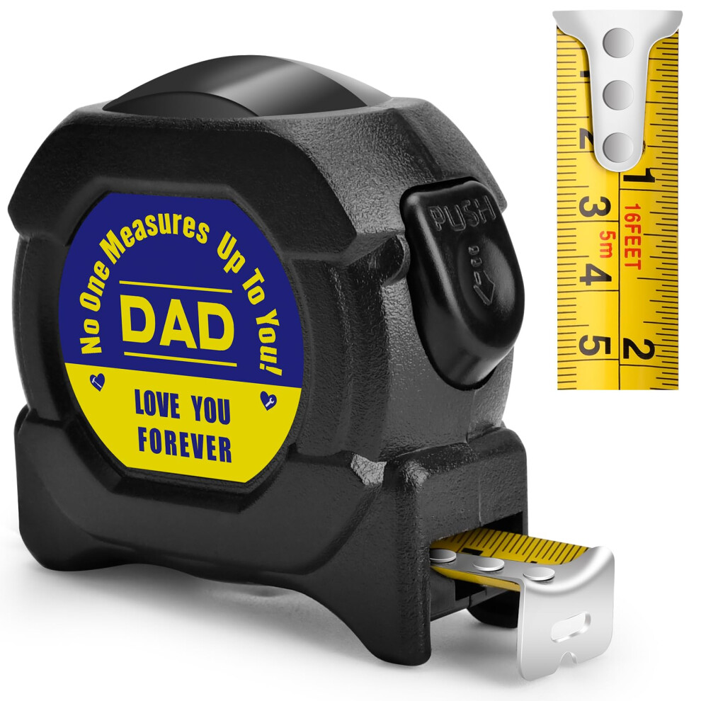 Fathers Day Tape Gifts From Daughter Son, 5M/16Ft Tape Measure, Dad Birthday Gifts For Stepdad Grandad, Fathers Day Presents For Daddy Husband Men On 5004658946777