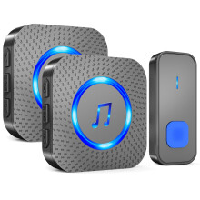 SURFOU Wireless Doorbell, Plug-in Door Chime Kit, 1 Transmitter 2 Receivers