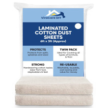 8 x Laminated Cotton Dust Sheets for Painting & Decorating 6'x3' (1.8mx0.9m) | Paint Sheets | Drop Cloth | Painting & Paint Cover Sheets | Dust Sheet