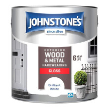 Johnstone's Exterior Hardwearing Gloss - Brilliant White 2.5L