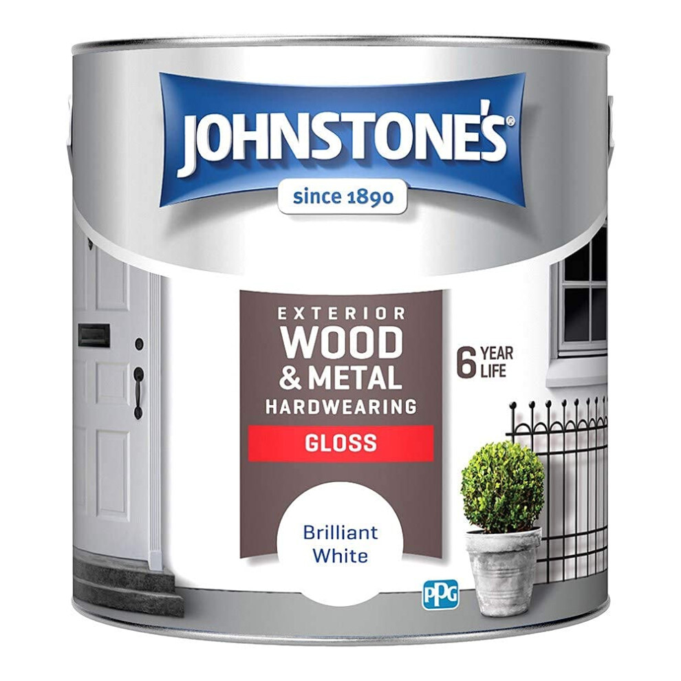 Johnstone's Exterior Hardwearing Gloss - Brilliant 2.5L White