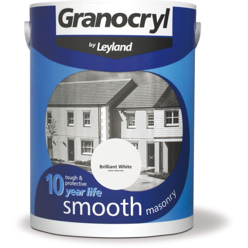 Leyland Granocryl Smooth Masonry, Brilliant White, 5L