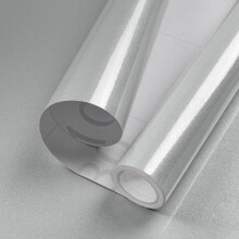 Hode Grey High Gloss Vinyl Wrap for Furniture, Waterproof Sticky Back Plastic Roll Peel and Stick Self Adhesive Wallpaper, Contact Paper for Kitchen