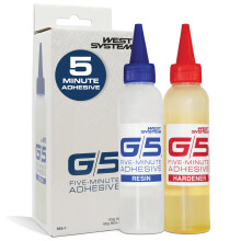 WEST SYSTEM G/5 5 Minute Epoxy Glue - Strong Instant Adhesive Resin for Metal, Wood & More - 2 Part Epoxy Resin for Quick Repairs - Great for Small f