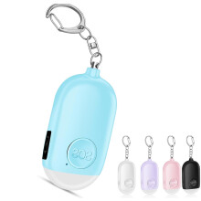Hion Personal Safety Alarm Keychain, Rechargeable 130dB Emergency Siren with LED Flashlight, Portable Self Defense Security Alarm for Women Girls Kid