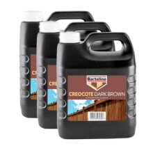 Creocote Creosote Substitute Dark Brown Timber & Fence Treatment – 3 x 4L (12L Total) Outdoor Wood Preserver for Fences, Sheds & Garden Timber