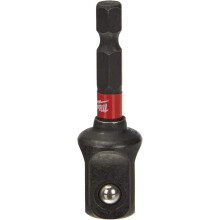 Milwaukee Shockwave 4932471827, Socket Spanner Insert, 50 mm 1/4 Inch Hex to 1/2 Inch Square, Red