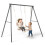 Balançoire Double de Jardin HyperMotion pour Enfants avec Sièges Réglables et Structure Acier 1