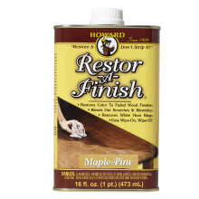 Howard Restor-A-Finish Maple Pine RF2016 Restore The Original Finish Remove Heat and Stain Marks on Wooden Furniture 473ml
