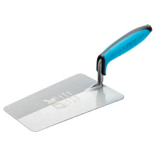 OX PRO Series Plasterers / Builders Carbon Steel Bucket Trowel with Dura grip Soft handle– 7” Large