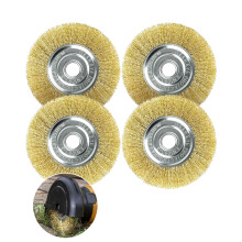 RAC814 Replacement Wire Brush for Ryobi Patio Cleaner, 115mm Wire Wheel Brush for RY18PCA-0, OPC1800, OPC1815, EFB 400/401, Durable Metal Brush for P