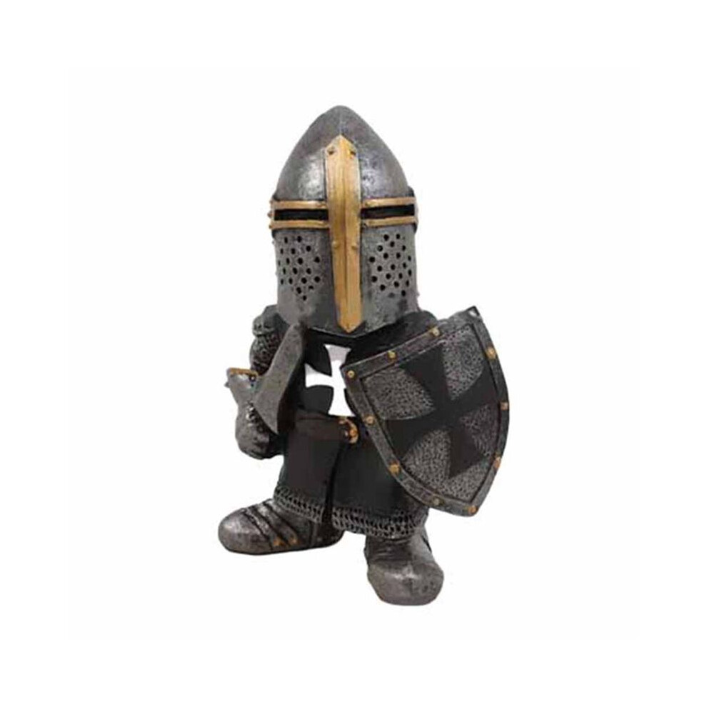 Semoic Exquisite Knight Dwarf Guard, Garden Decorations,Knight Gnomes Guard,Garden Statue Garden-Art Figurines Ornaments C