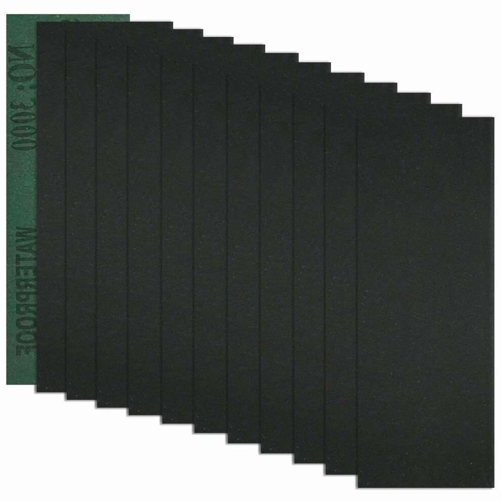 Epehio 6Pcs Sandpaper 3000 Grits, Wet And Dry Sandpaper For Cars Metal Plastic Wood Walls, 9X3.6 Inch Ultra Fine Grits Sandpaper Sheets For Automotiv 3049758235873