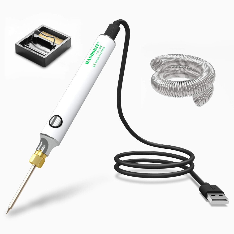 Soldering Iron Kit, Handskit 8W Soldering Iron Welding Tools With Adjustable Temperature 300-450C Soldering Kit With Solder Stand, Solder Wire 9095195164157