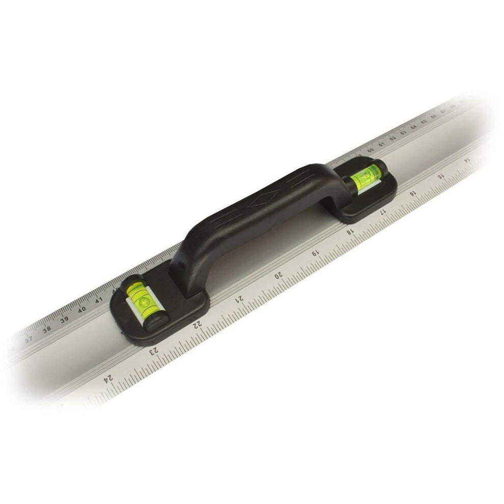 Toolzone Aluminium Ruler With Spirit Levels And Handle, 1000Mm 8599901689879