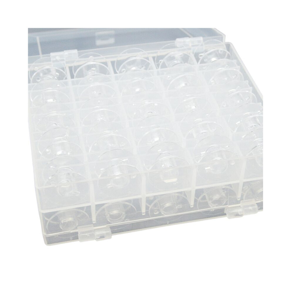 Semoic 50Pcs Sewing Machine Bobbin, Universal Sewing Bobbins Plastic Sewing Machine Bobbin With Storage Box