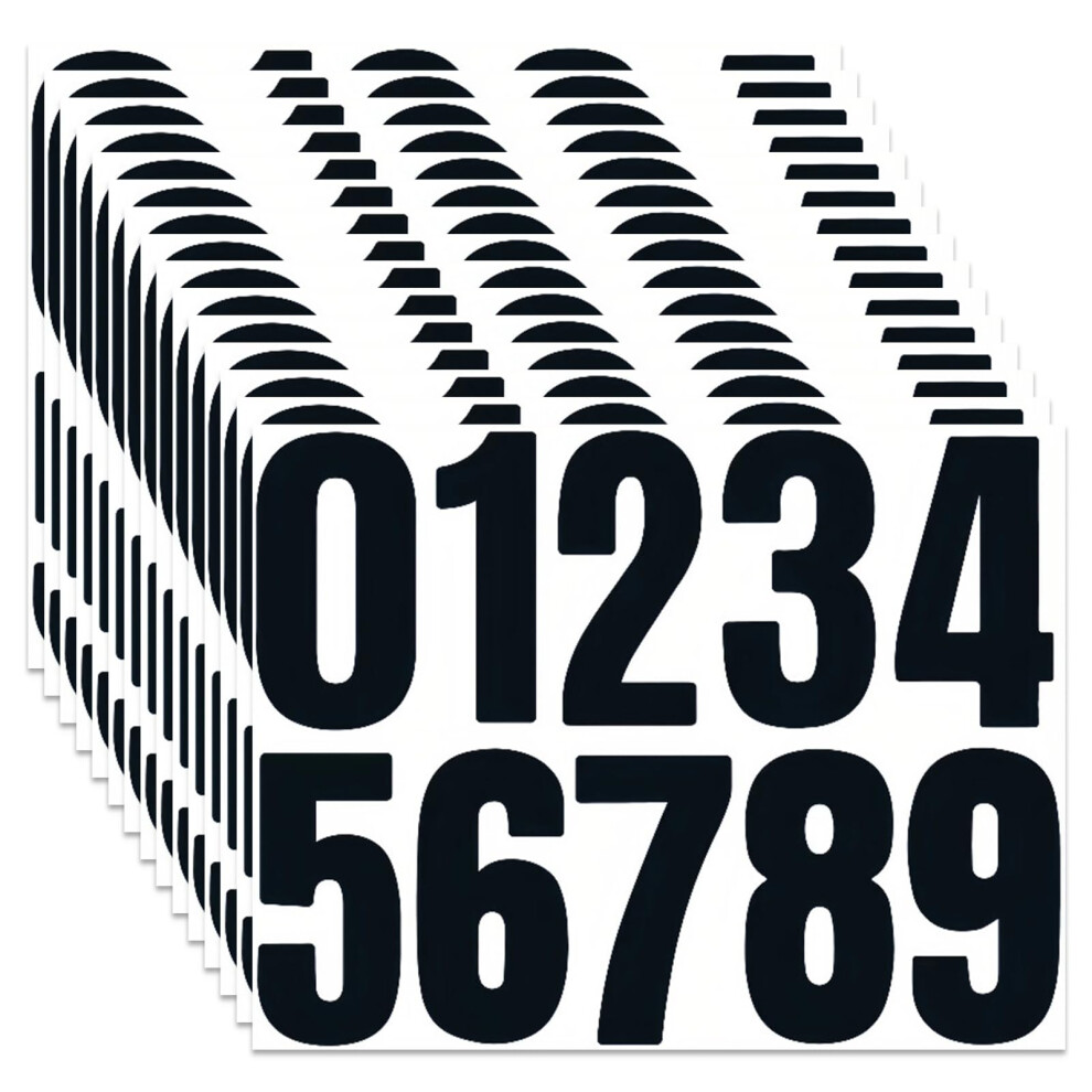 Large Self Adhesive Wheelie Bin Number, 4 Inch Wheelie Bin Numbers, Waterproof Self Adhesive Numbers 0-9 For Mailbox, Door, Address Number (Black 15P 8671872179792