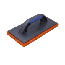 REFINA Medium Grain Rubber Sponge Float for Plastering, Rendering & Cement - 11 x 5.5" (280 x 140mm) Lightweight & Durable Sponge Float w/Ergonomic H