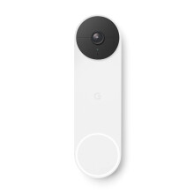 Google GWX3T Nest Doorbell (Battery) - Wireless 960p Video Doorbell - Smart WiFi Motion Only Doorbell Camera, Snow, 1 Count (Pack of 1)