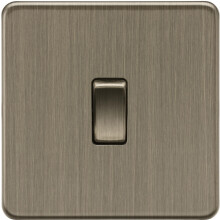 Knightsbridge 10AX 1G 2-Way Switch - Antique Brass
