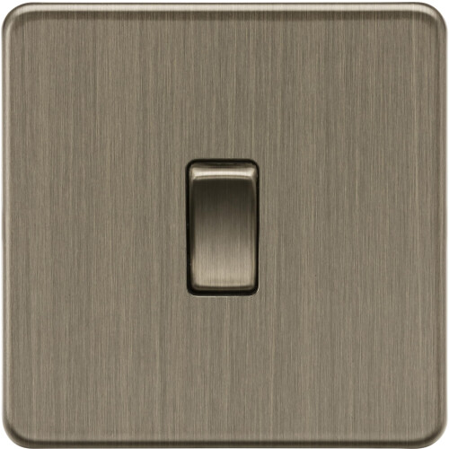Knightsbridge 10AX 1G 2-Way Switch - Antique Brass