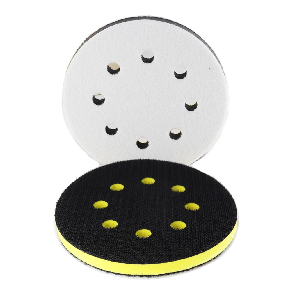 2Pcs 5 Inch 8 Holes Soft & High Foam Interface Pad, Orbital Sander Foam Pad 5 Inch, Hook And Loop 5 Inch Sponge Cushion Buffer Backing Pad For Orbita 9014411438087