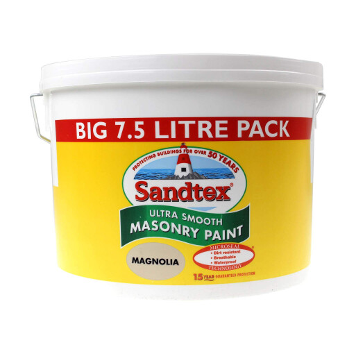 Sandtex Sandtex Ultra Smooth Masonry Paint 7.5L Magnolia