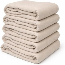 Equip247uk 5 x Professional Quality 100% Cotton Twill Heavy Duty DUST Sheets for Decorating. Size of Each Sheet : 3.6M x 2.7M / 12ft x 9ft. **Pack of
