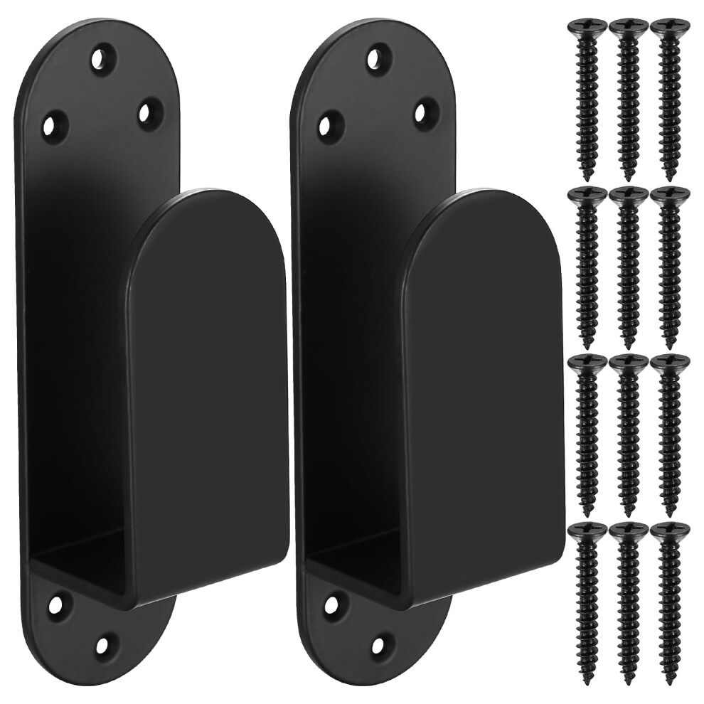 Qeapug 2X4 Door Barricade Brackets, 2 Pcs Drop Bar Security Door Brackets, Door Barricade Clamps, Metal U Brackets For 2X4 Lumber, Drop Open Bar Hold 4239299465221