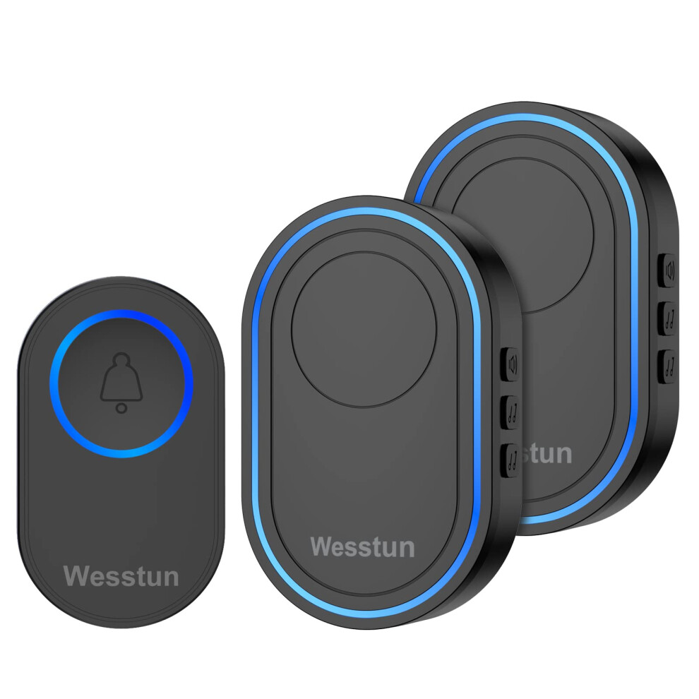 Wesstun Wireless Doorbell With 2 Receivers, Ip67 Waterproof Door Chime Kit Opera 5007746385328