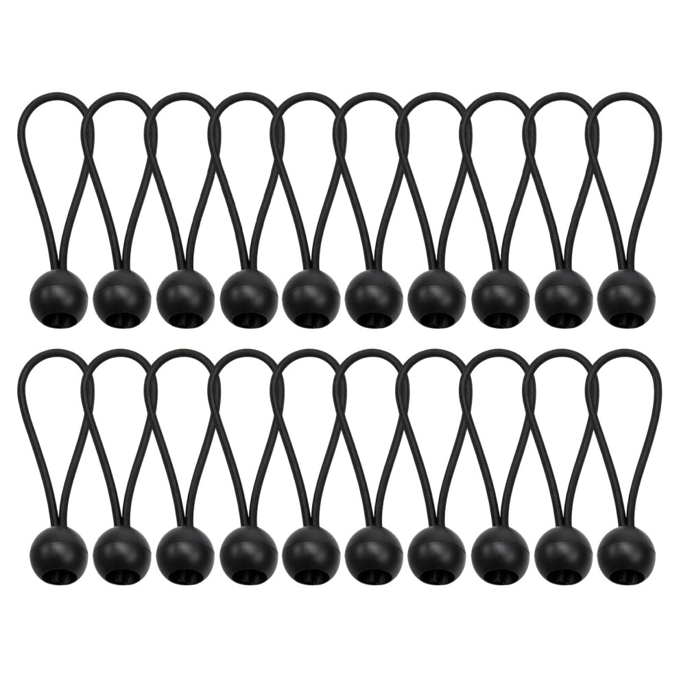 20Pcs Bungee Cords With Balls, Tarpaulin Bungees Balls Bungee Cords, Tarp Ties Elastic String Cord, Heavy Duty Tarp Ties And Elastic Rope Fasteners, 1249167520719