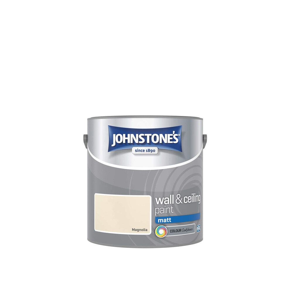 Johnstone's 304025 Vinyl Matt Emulsion - Magnolia,2.5