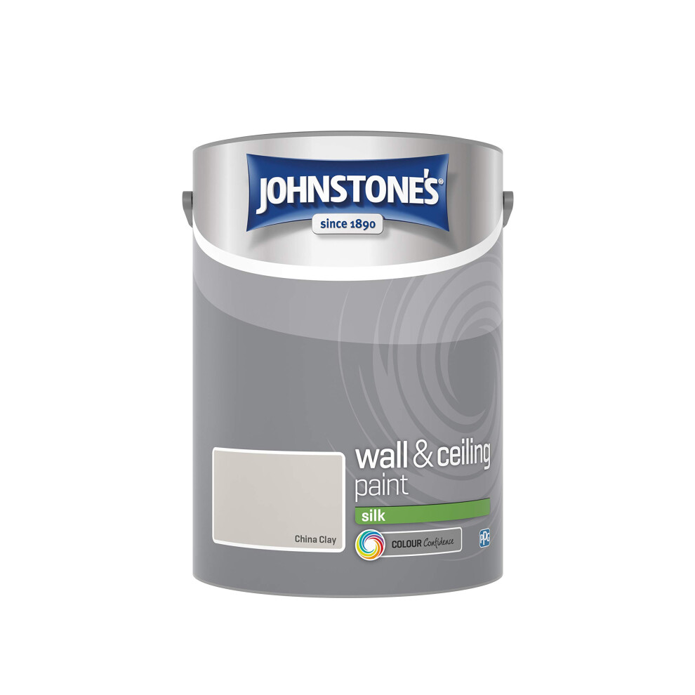 Johnstone's - Wall & Ceiling Paint - China Clay - Silk Finish - Emulsion Paint - Fantastic Coverage - Easy To Apply - Dry In 1-2 Hours - 12M2 Coverag