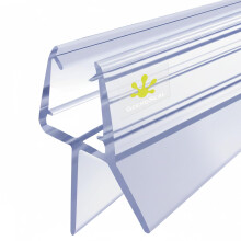 GECKOSEAL Shower Screen Seal Strip for 4-6mm Glass, Transparent Shower Door Seal Strip to 12mm Gap, Adjustable Shower Seal Strip Replacement with 90c