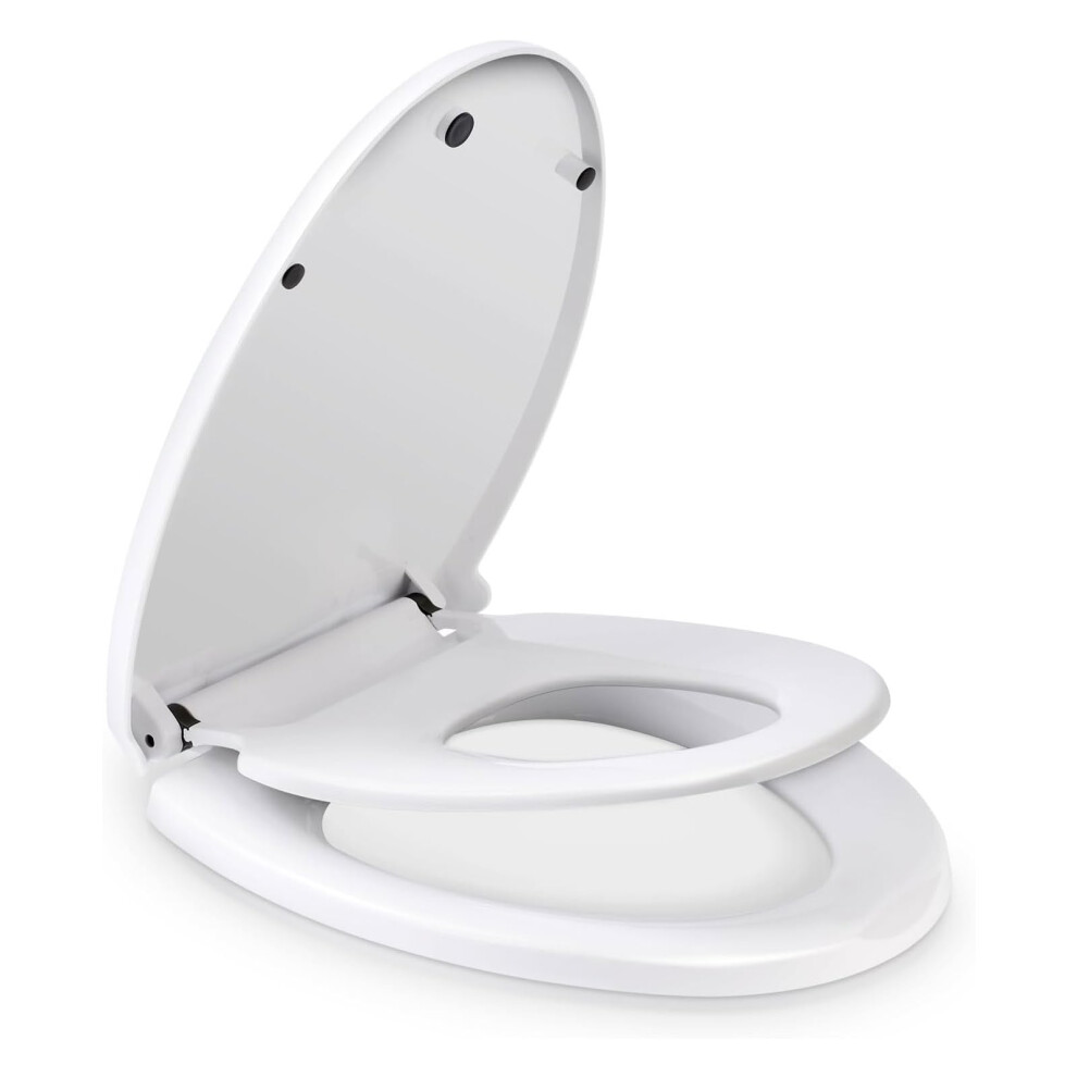 Crownshop Family Toilet Seat Soft Adjustable Soft Close Toilet Seat Potty Training With 360 Degree Adjustable Hinges For Toddlers Adults 6287408396582