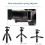 Small Travel Tripod with Adjustable Height for DSLR-Black 5