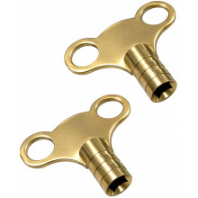 Nartel Radiator Plumbing Bleed Bleeding Key Keys Solid Brass Vent Venting Air Valve (Pack of 2)