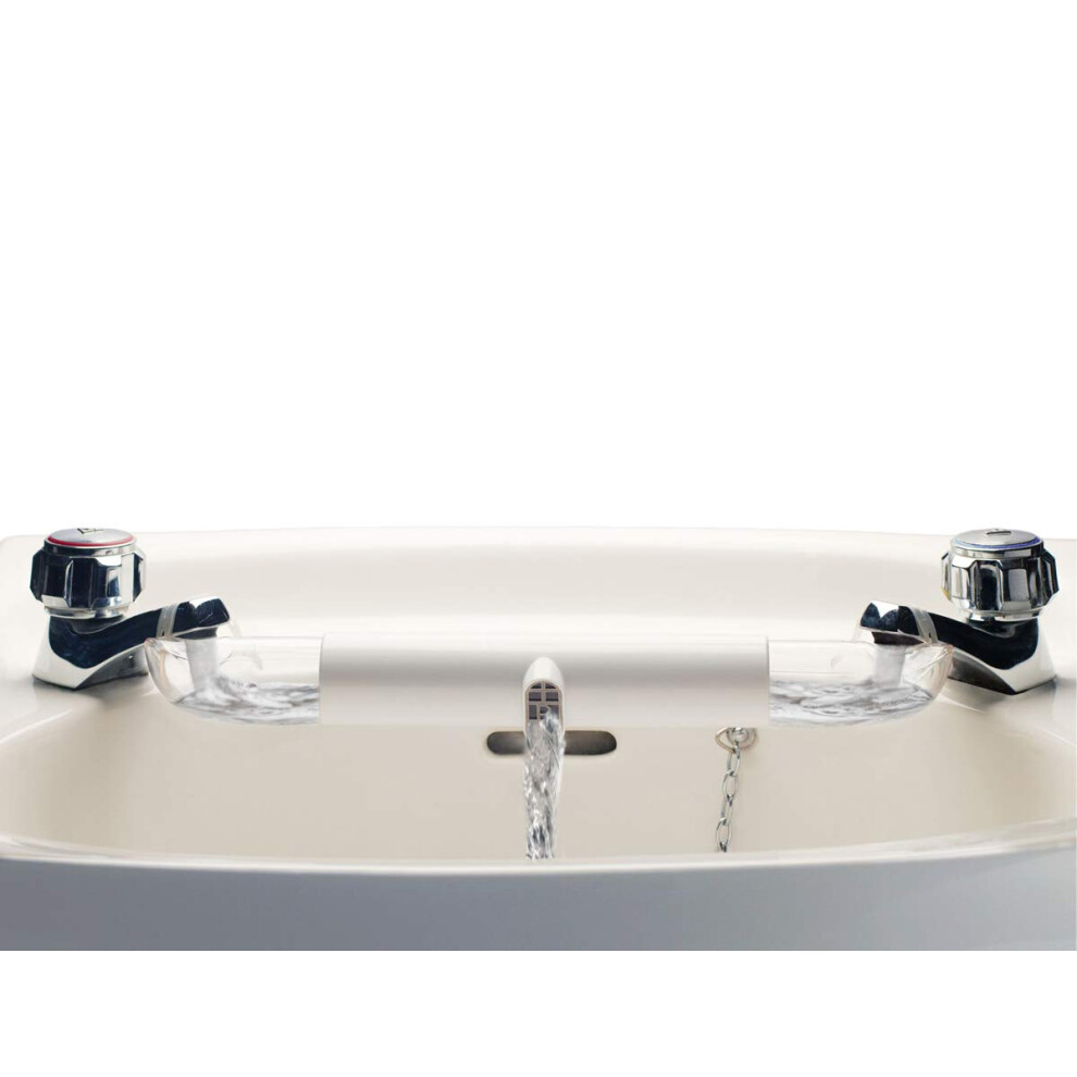 Adaptor For Sinks With Separate Taps, For Mixing Hot And Cold Water In Kitchen & Bathroom. This Connector Helps Save Water (Xxl, White) 9079737046743