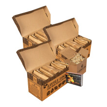 Logpile - Kiln Dried Oak Little Logs Starter Kit (1 set) | Perfect for Pizza Ovens, Fire Pits & Stoves | 15cm Mini Logs and Firelighters for Oak Wood