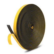 fowong Adhesive Foam Protection Tape 12 mm(W) x 1.5 mm(T) x 10M (L) Window Door Draught Excluder Weather Stripping SoundProof Insulation System Tape