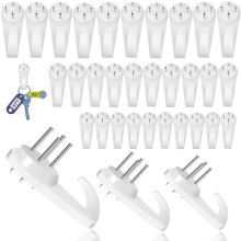 30 Pcs Upgraded Non Trace Picture Hooks –3-Size Set for Plasterboard Walls, Lime & Cement – Easy Install, No Damage, Holds Photos, Mirrors & Artwo