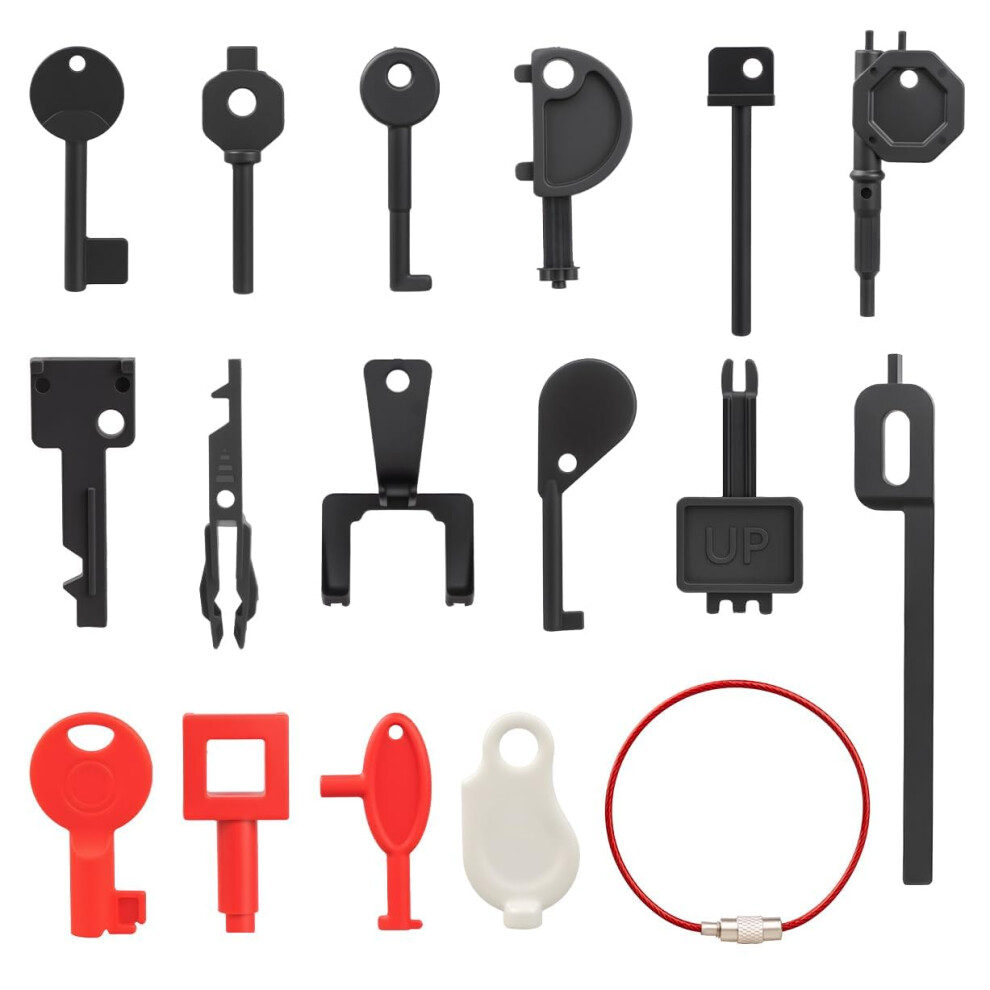 Call Point Test Keys 16 Pcs Set, Mellbree Fire Alarm Engineers Call Point Key Kit 6452645055527